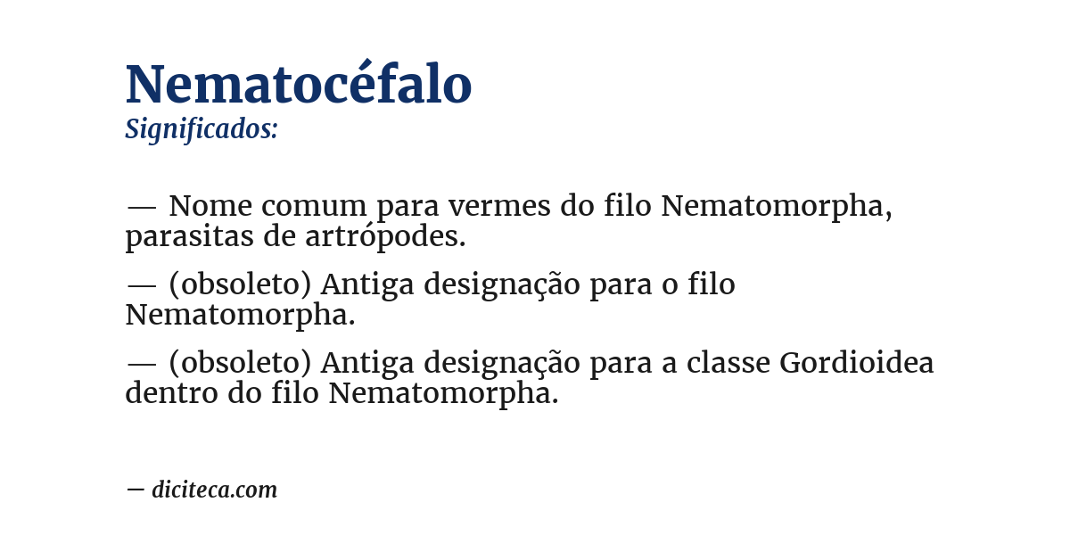Significado de nematocéfalo