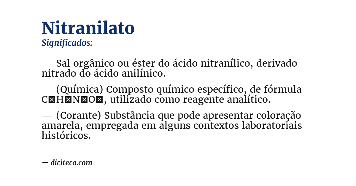 Significado de nitranilato