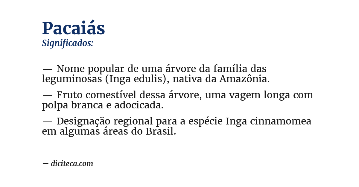 Significado de pacaiás