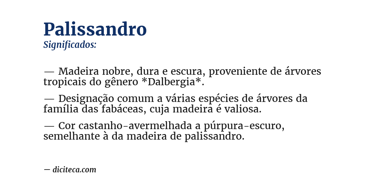 Significado de palissandro