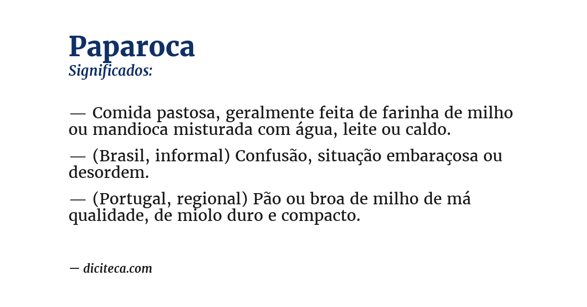Significado de paparoca