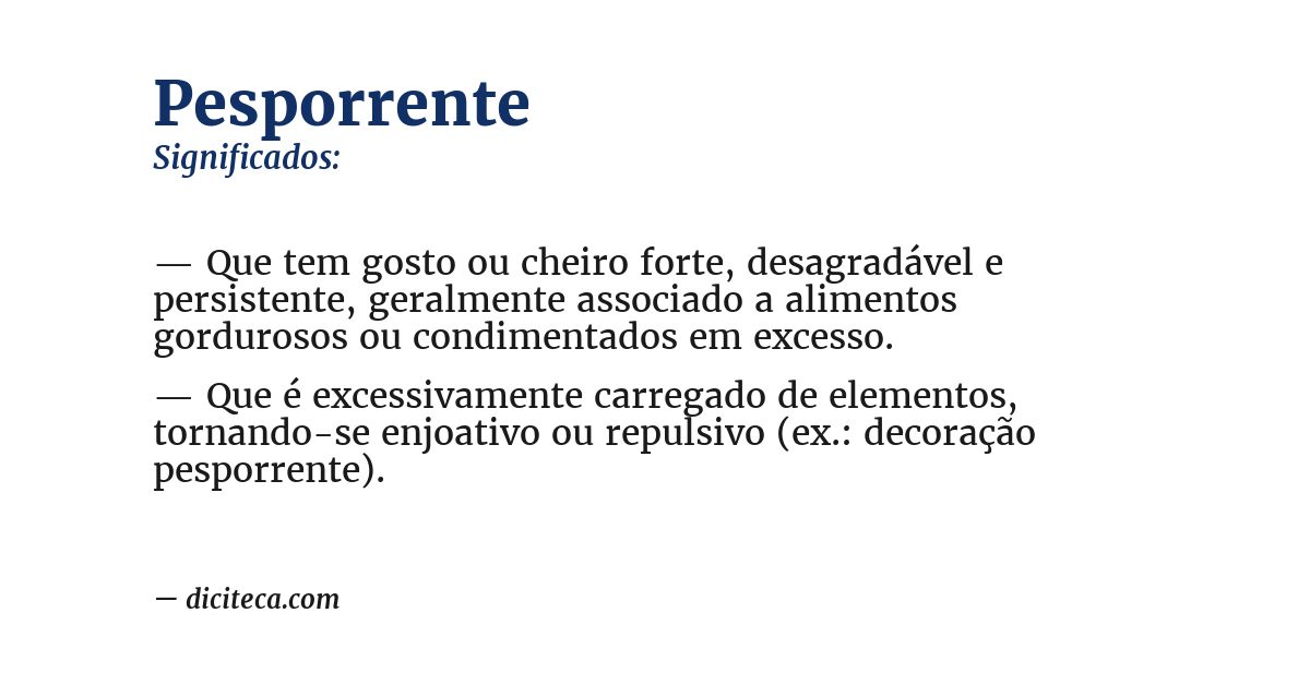 Significado de pesporrente