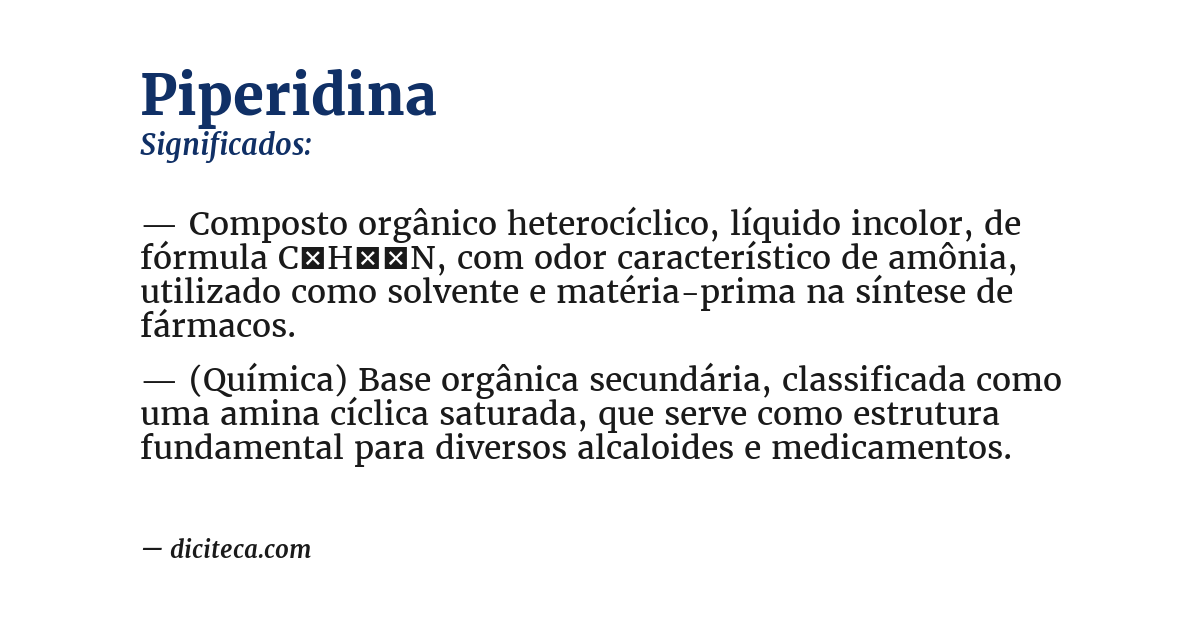 Significado de piperidina