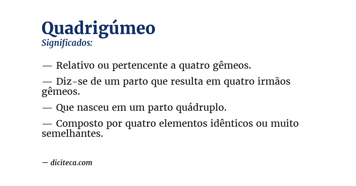 Significado de quadrigúmeo