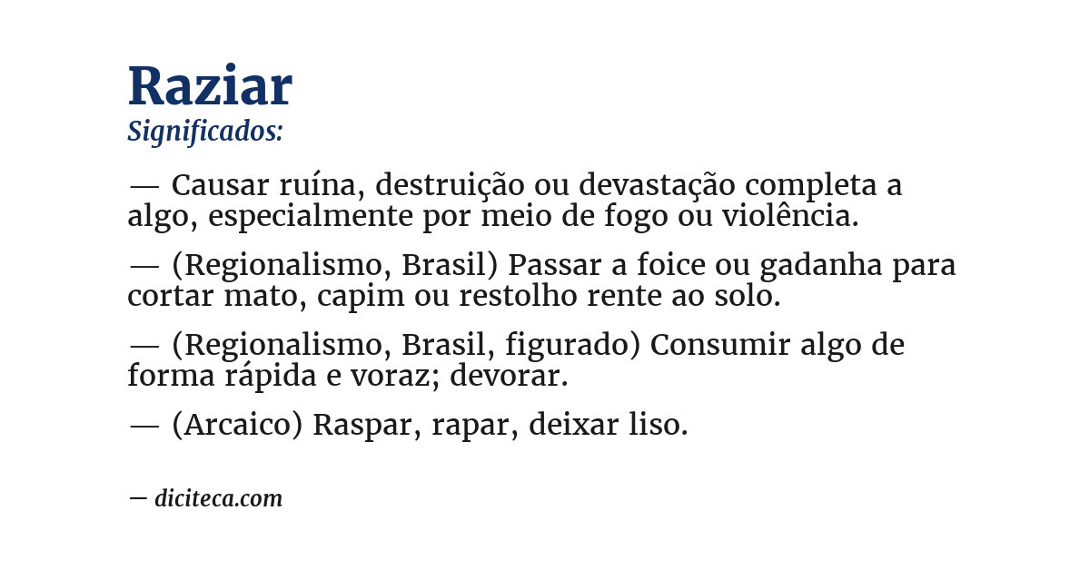 Significado de raziar
