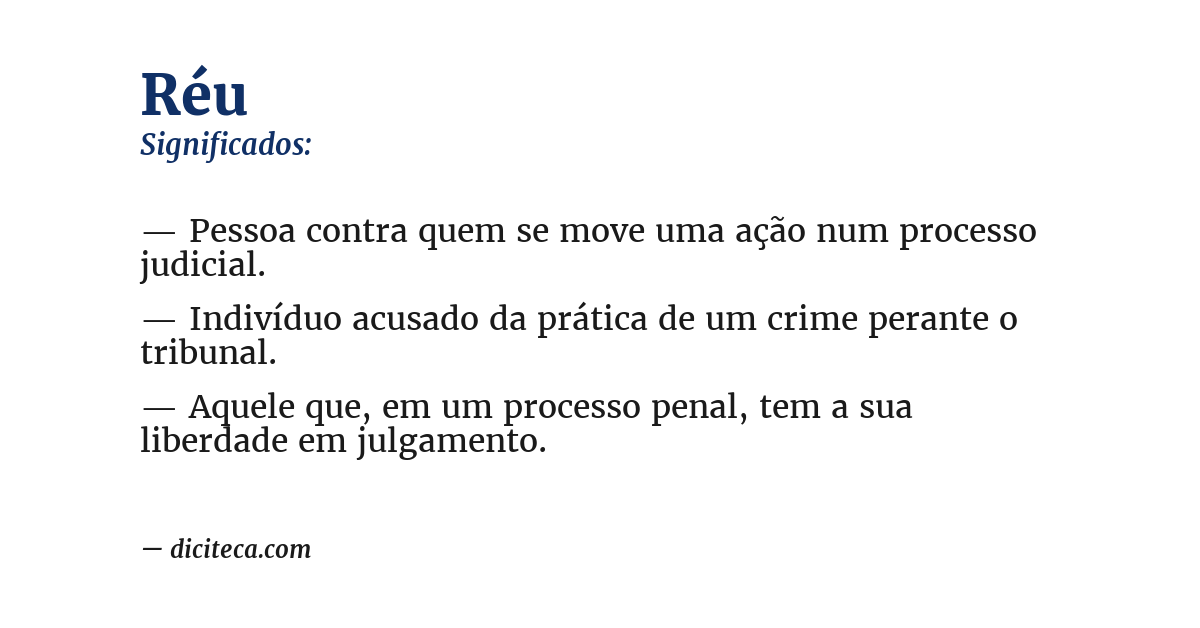 Significado de réu