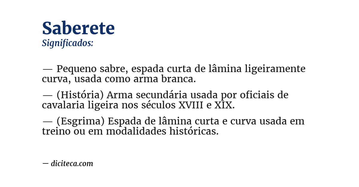 Significado de saberete