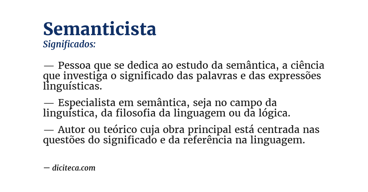 Significado de semanticista