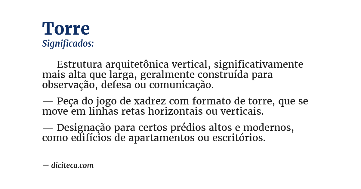 Significado de torre