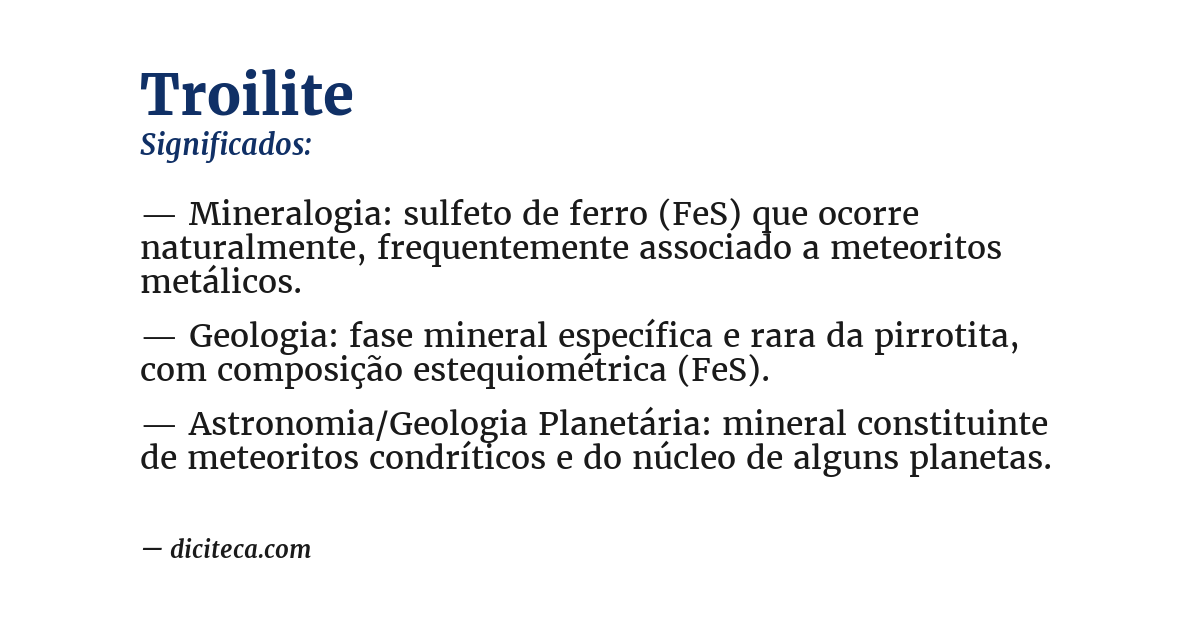 Significado de troilite