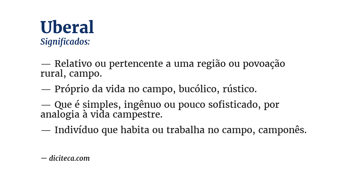Significado de uberal