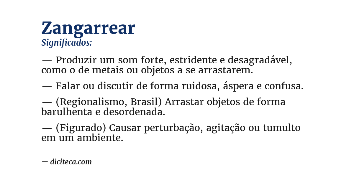 Significado de zangarrear