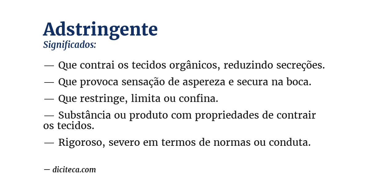 Significado de adstringente