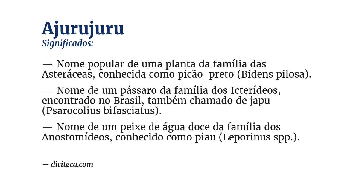 Significado de ajurujuru