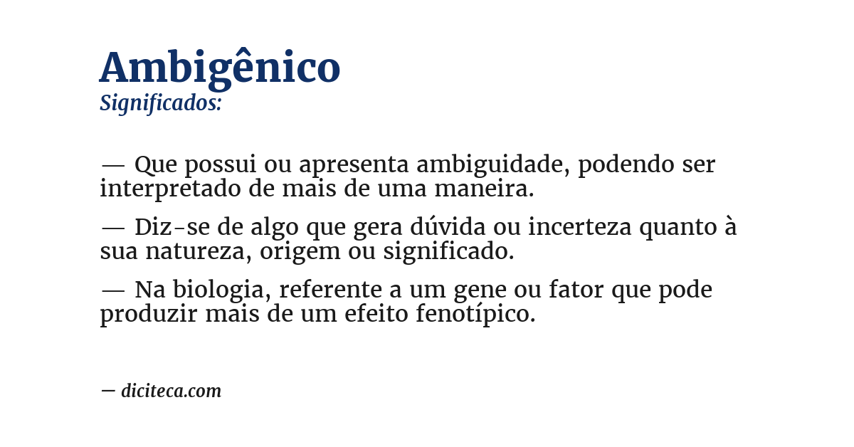 Significado de ambigênico