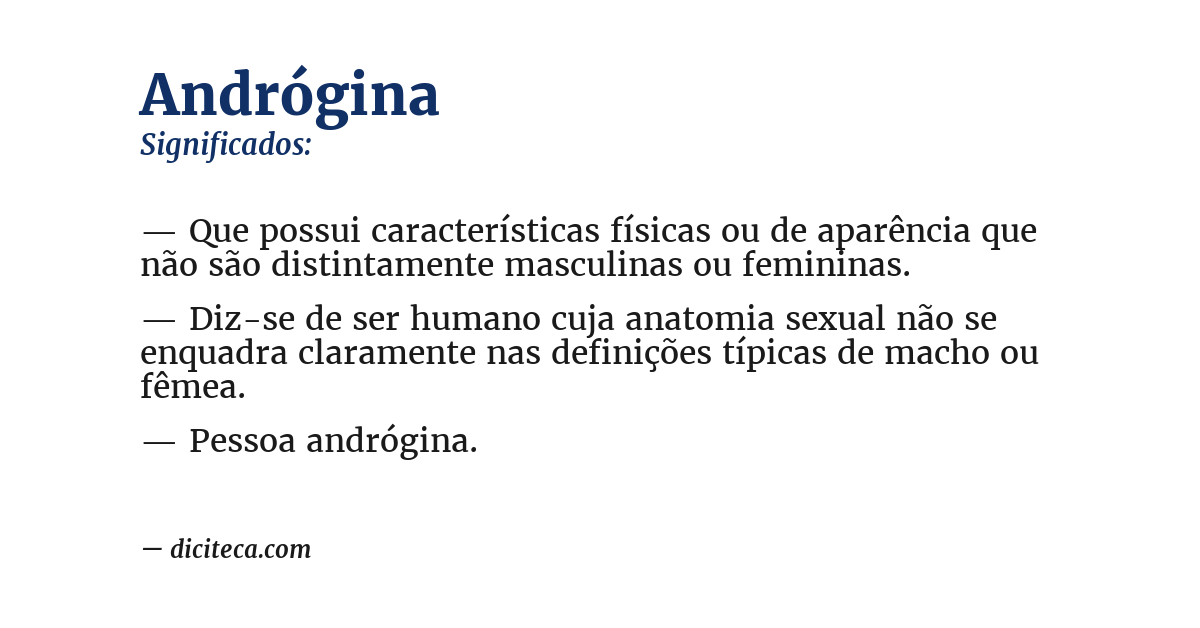 Significado de andrógina