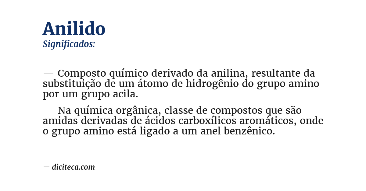 Significado de anilido