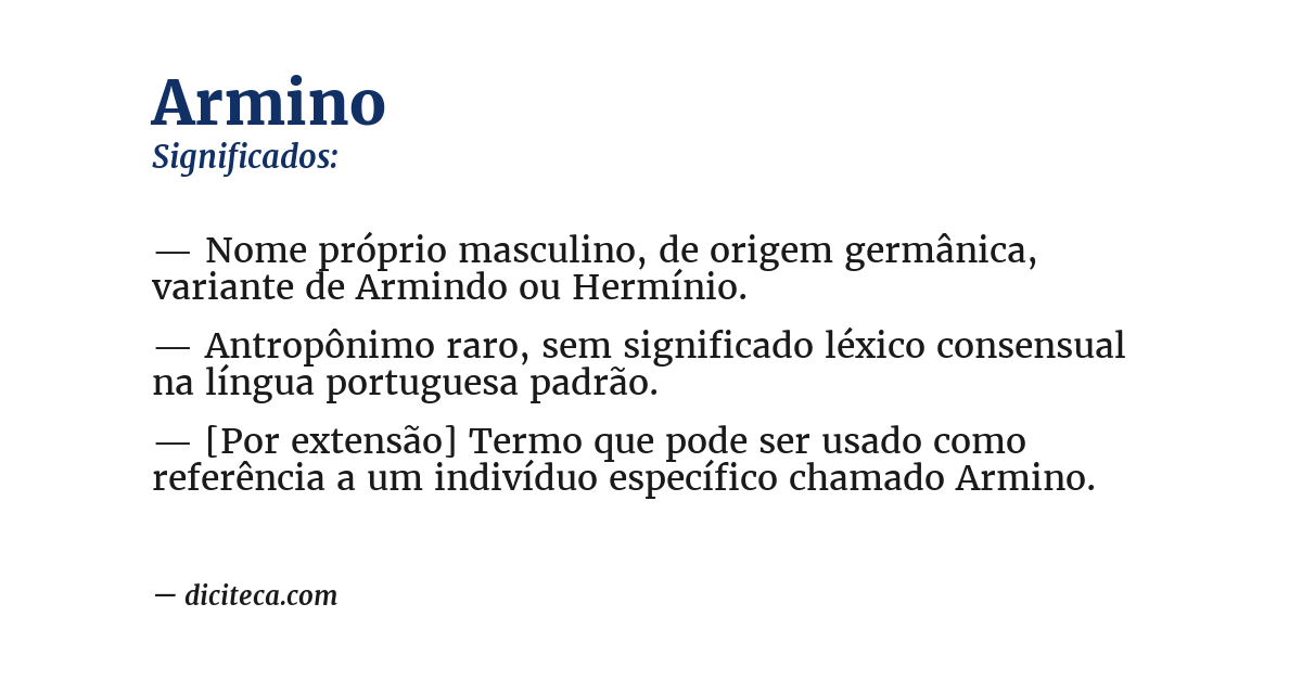 Significado de armino