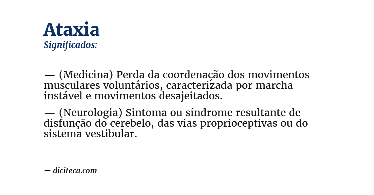 Significado de ataxia