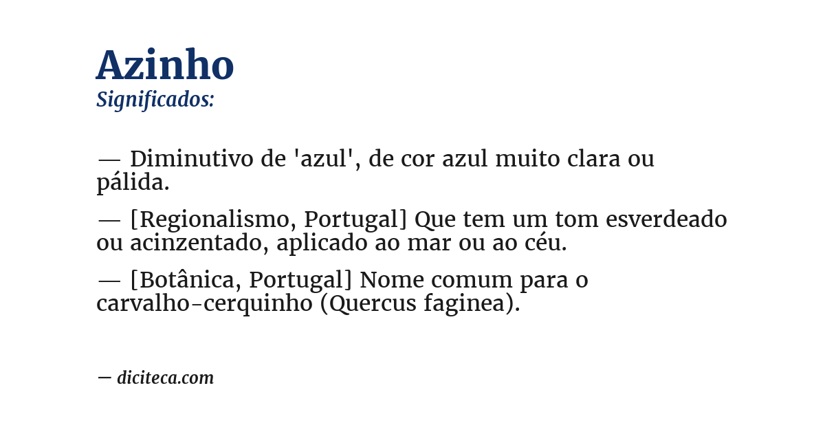 Significado de azinho
