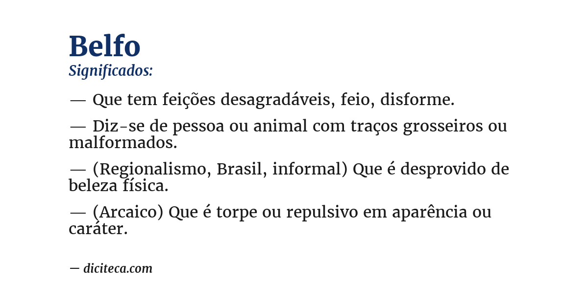 Significado de belfo