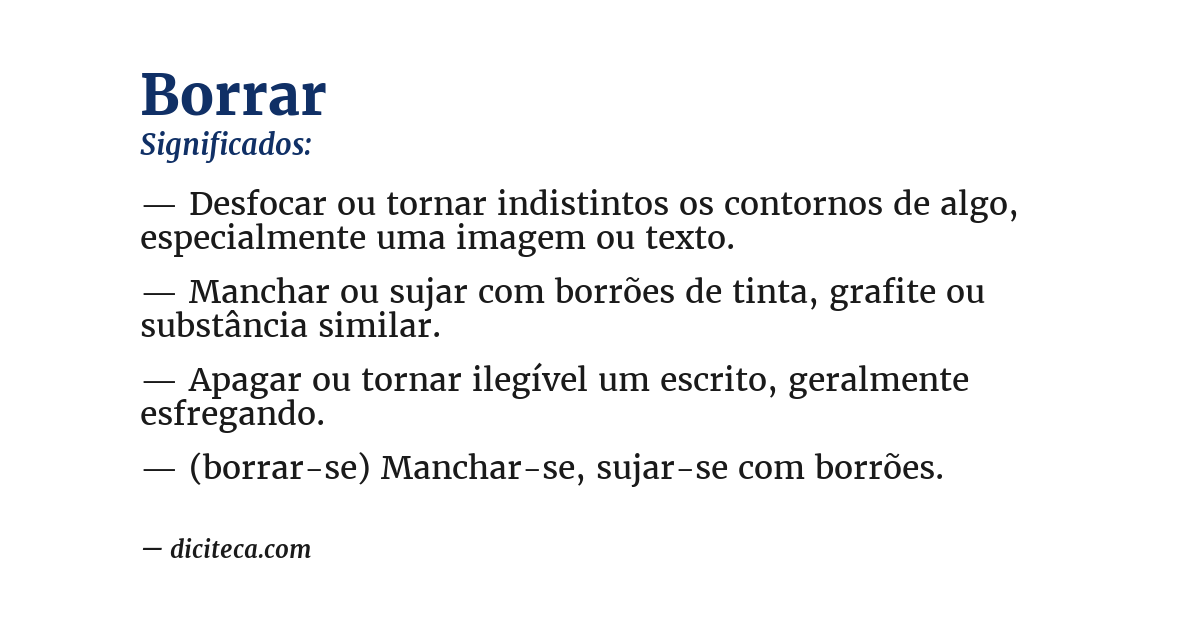 Significado de borrar