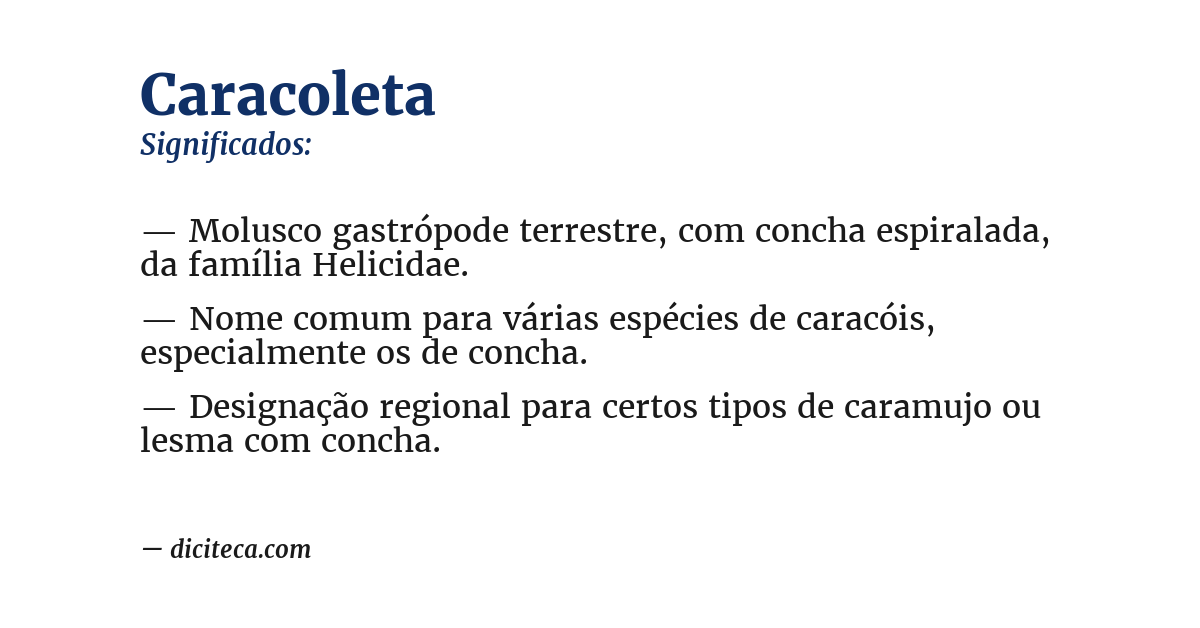 Significado de caracoleta
