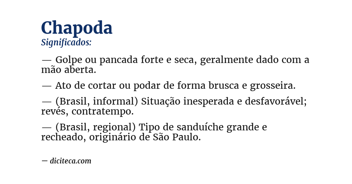 Significado de chapoda