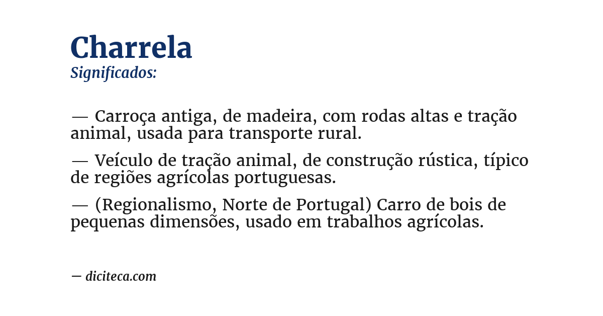 Significado de charrela