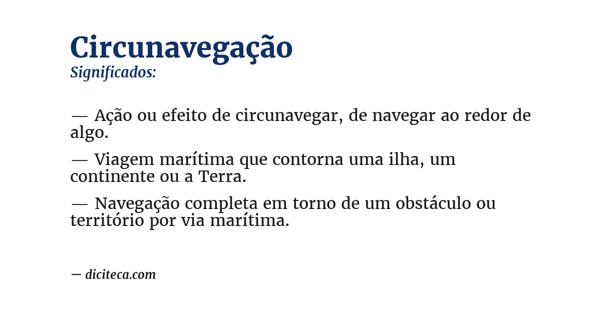 Significado de circunavegação