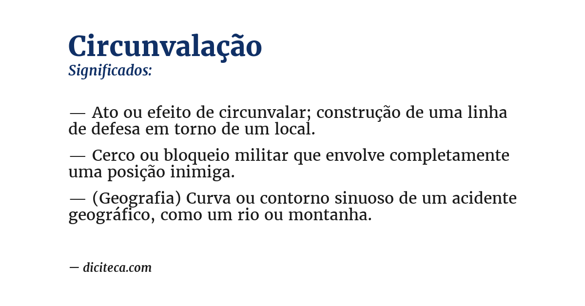 Significado de circunvalação