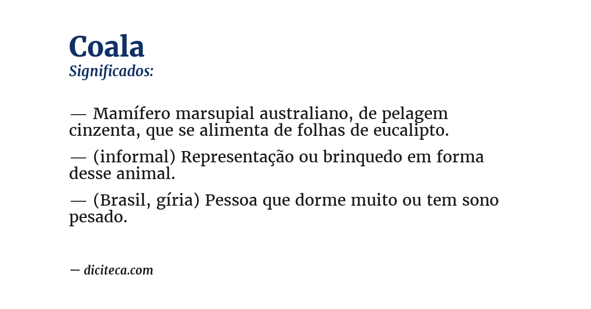 Significado de coala