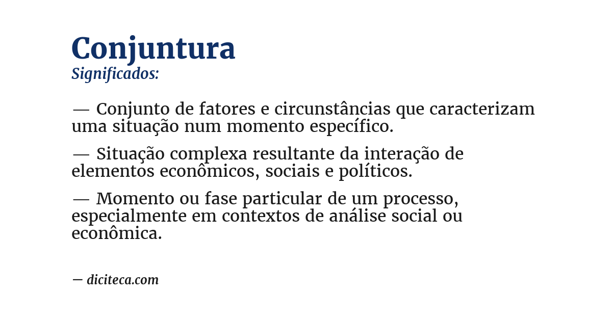 Significado de conjuntura