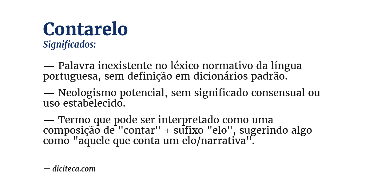 Significado de contarelo