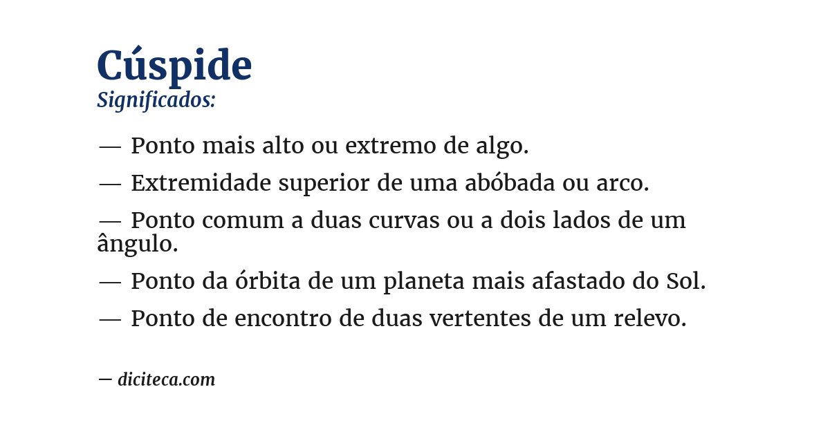 Significado de cúspide