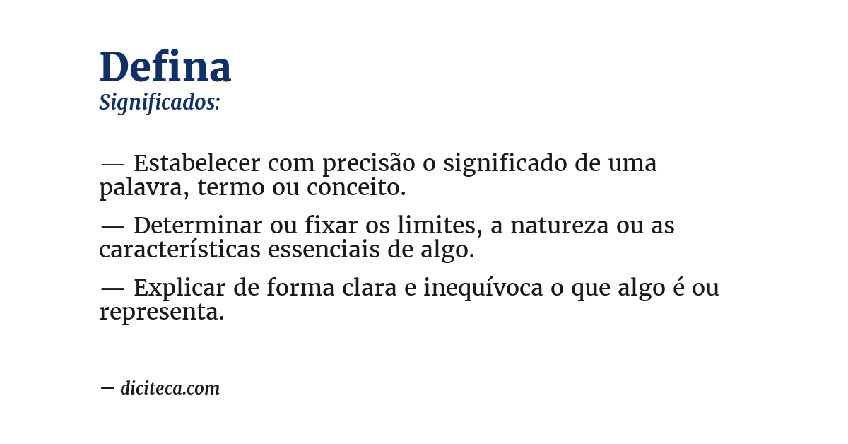 Significado de defina