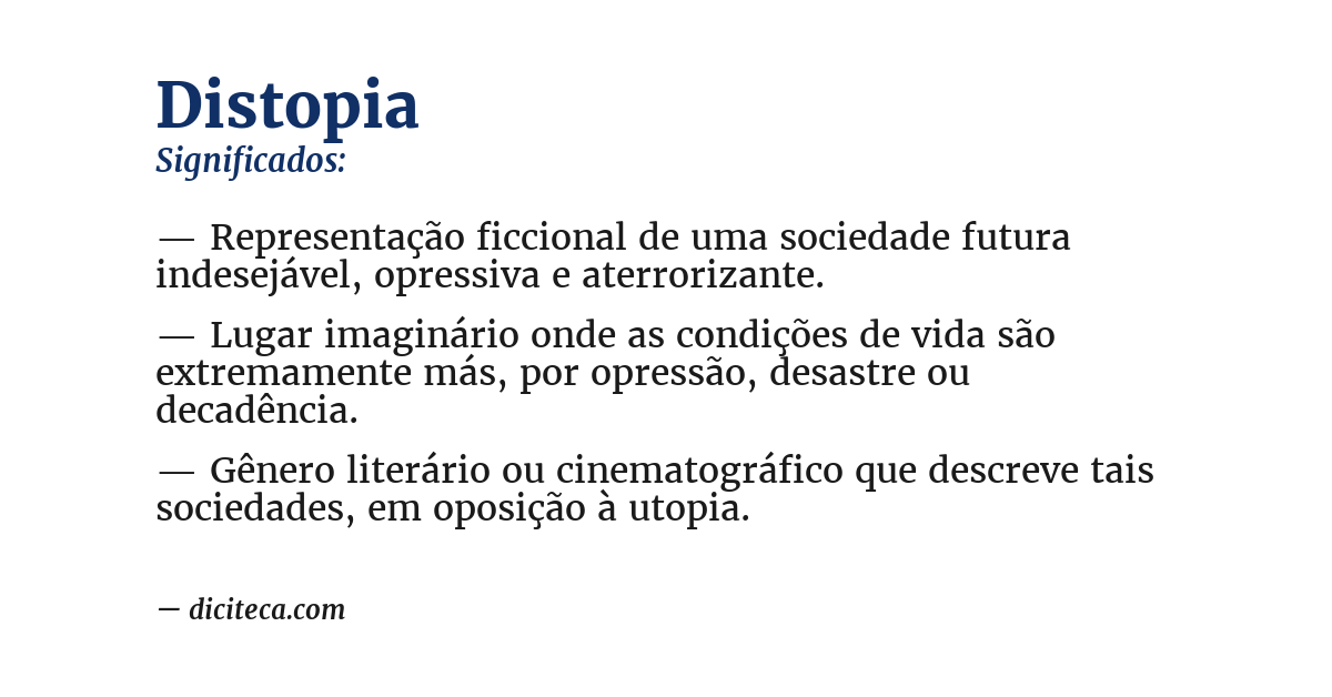 Significado de distopia