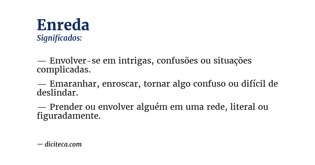 Significado de enreda