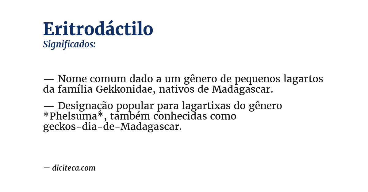Significado de eritrodáctilo