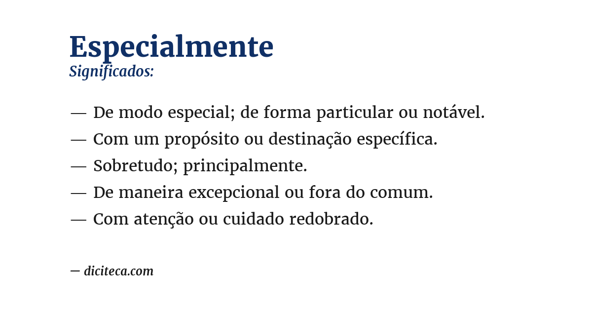 Significado de especialmente