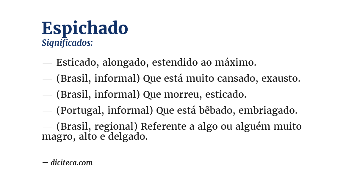 Significado de espichado