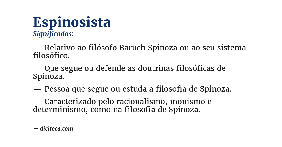 Significado de espinosista
