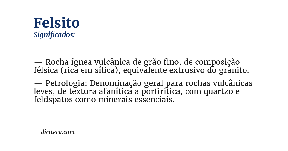 Significado de felsito