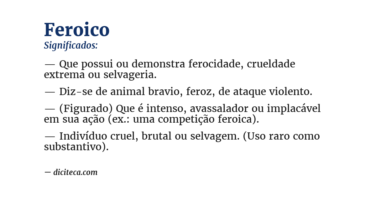 Significado de feroico