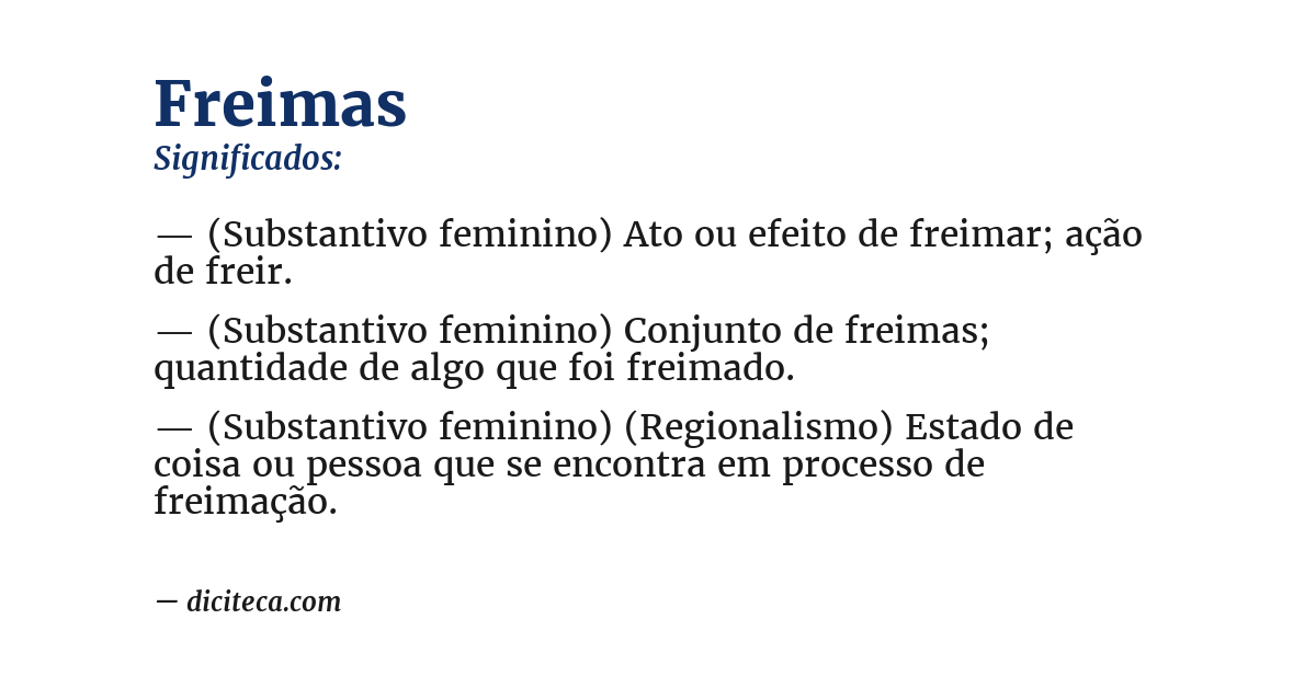 Significado de freimas
