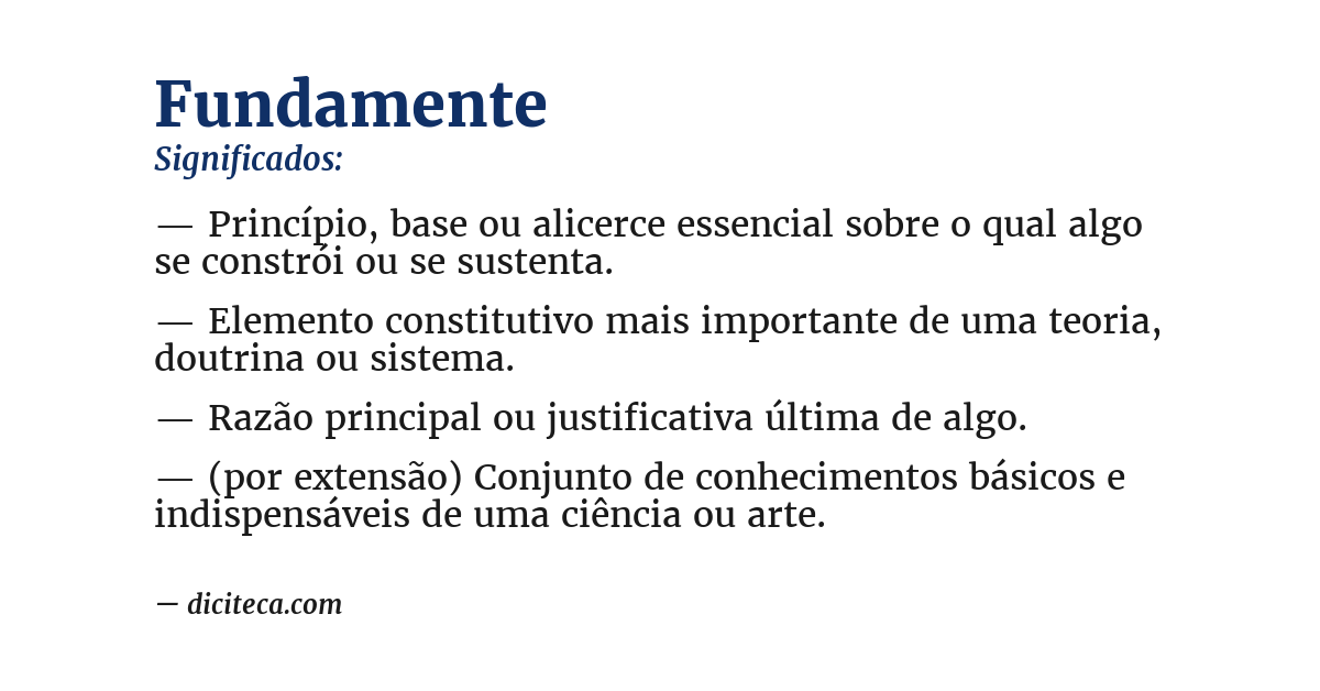Significado de fundamente