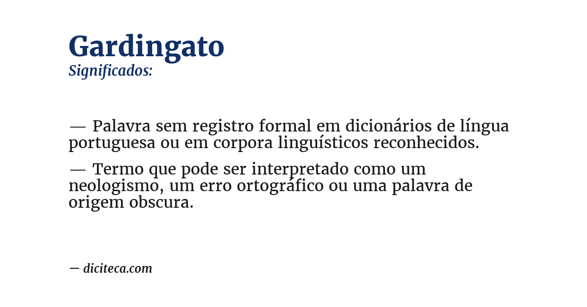 Significado de gardingato
