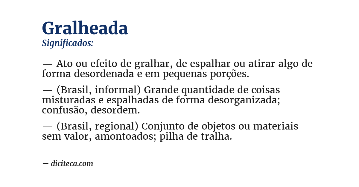 Significado de gralheada