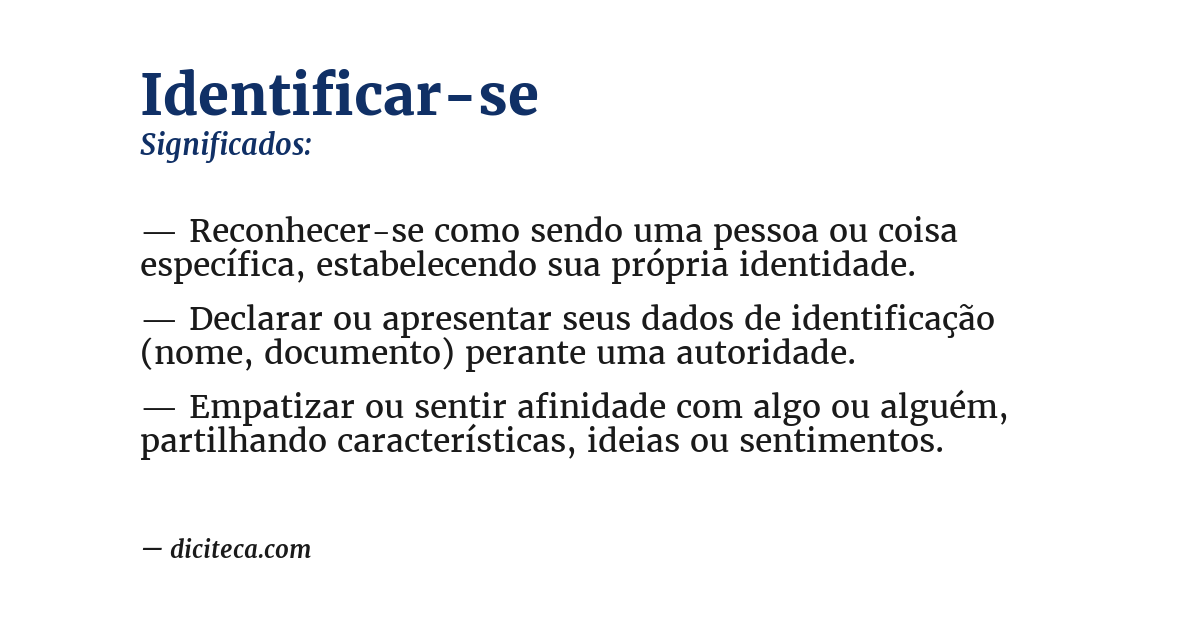 Significado de identificar-se