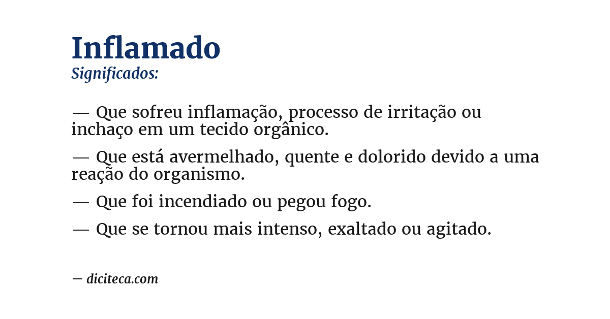 Significado de inflamado